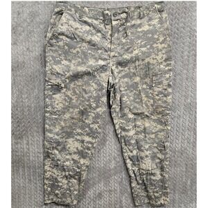 Mens Army Combat Uniform Pants ACU‎ Digital Camo Military Cargo Ripstop XL Reg
